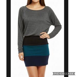 Forever 21 Dress Bandage Colorblock Knit Mini Dress M Party Cocktail Festival